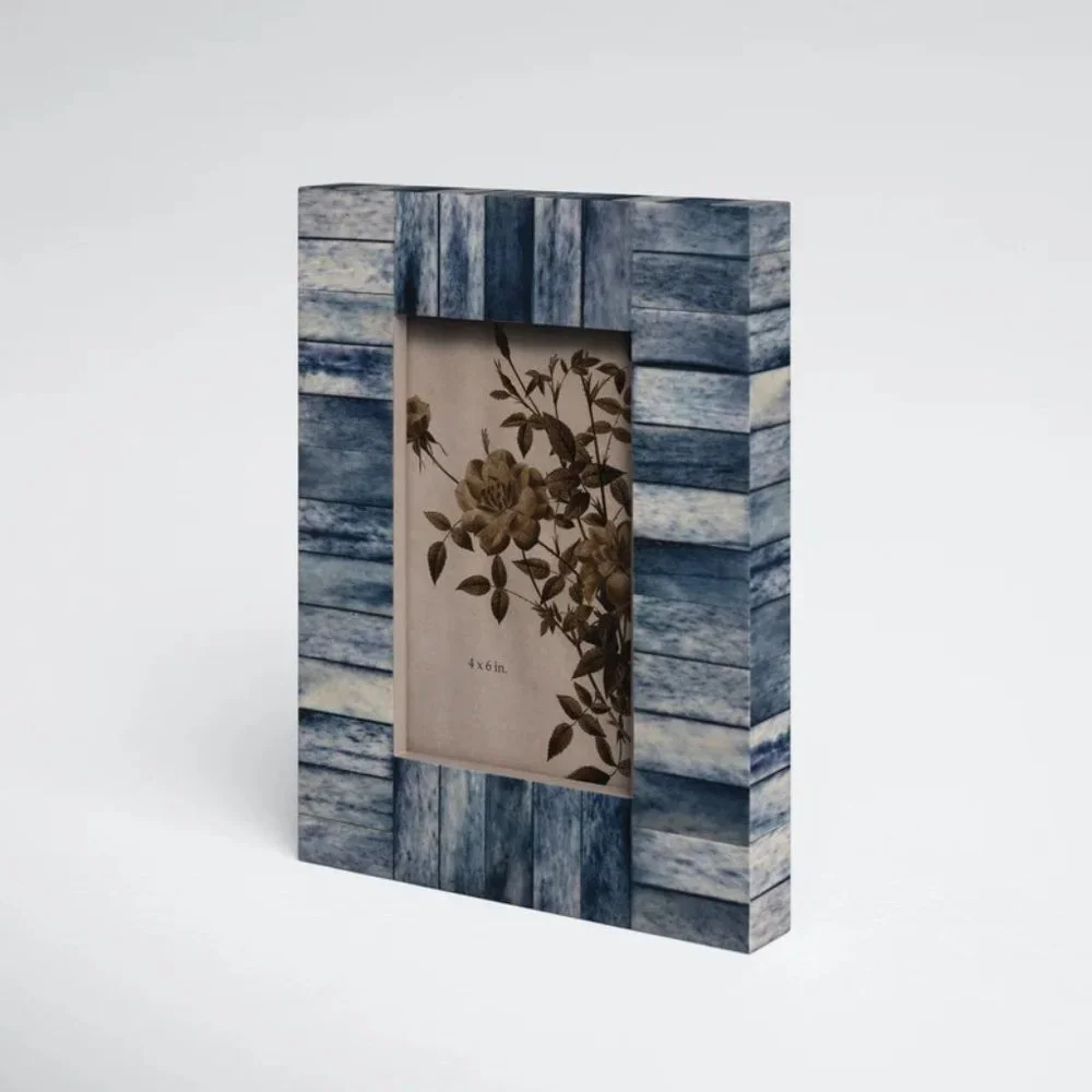 Creative Co-Op Blue Wood & Bone 4